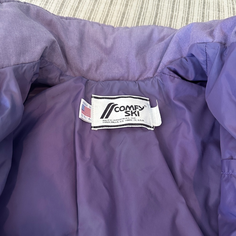 Vintage purple puffer ski jacket - Picture 4 of 11